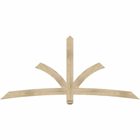 Ekena Millwork Davenport Rough Sawn Timber Gable Bracket, Douglas Fir, 84"W x 38"H x 2"D x 4"F, 11/12 Pitch GBW084X38X0204DAV00RDF